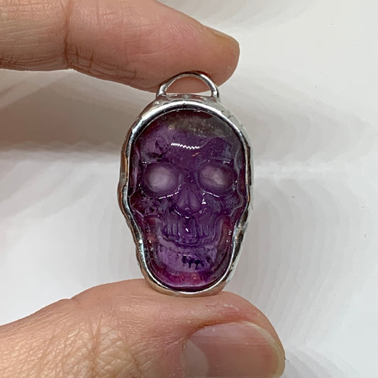 Amethyst Skull Pendant